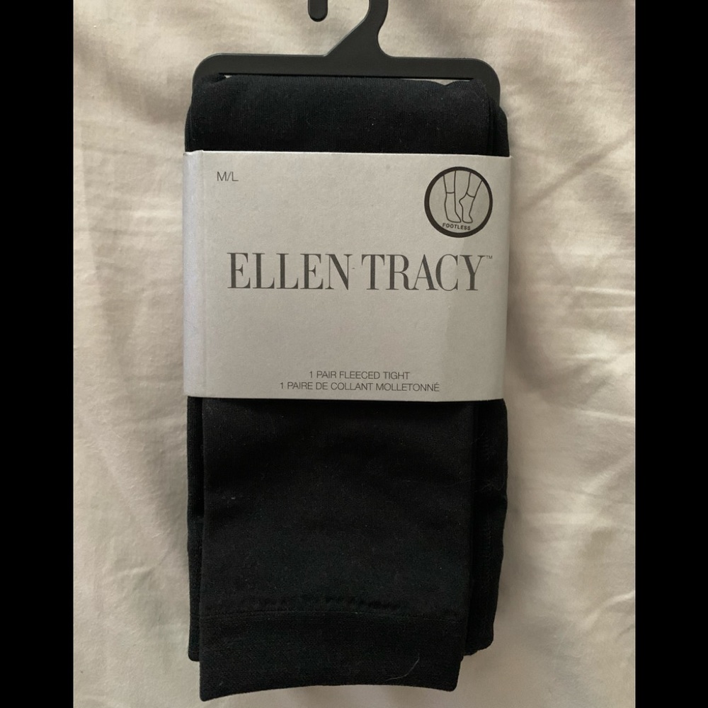 NWT Ellen Tracy fleeced, footless tight